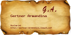 Gertner Armandina névjegykártya